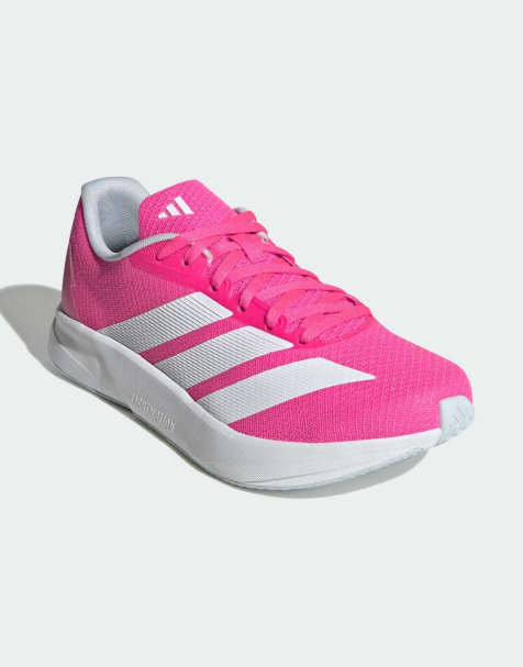 adidas performance Duramo rc2 running shoes in lucid pink and white - view 1