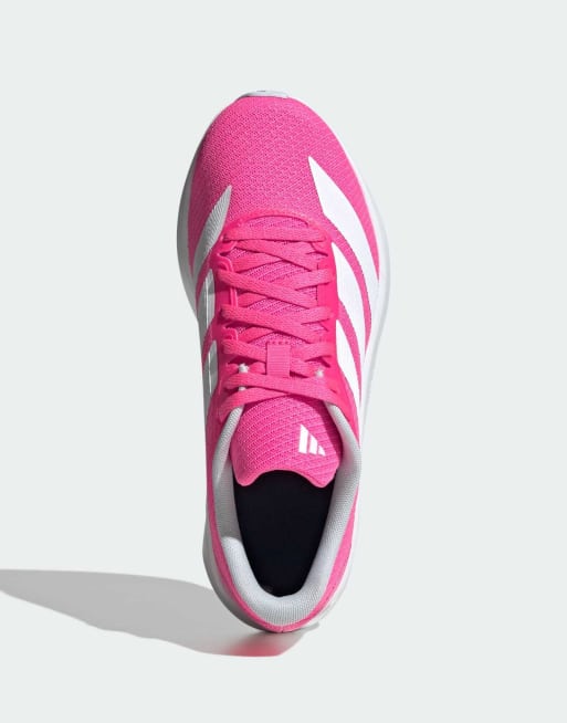 adidas performance Duramo rc2 running shoes in lucid pink and white, 2 of 4