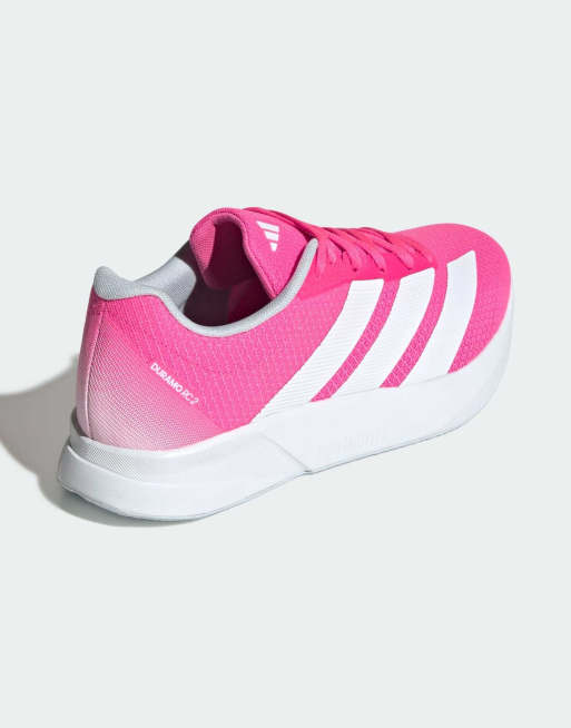 adidas performance Duramo rc2 running shoes in lucid pink and white, 3 of 4