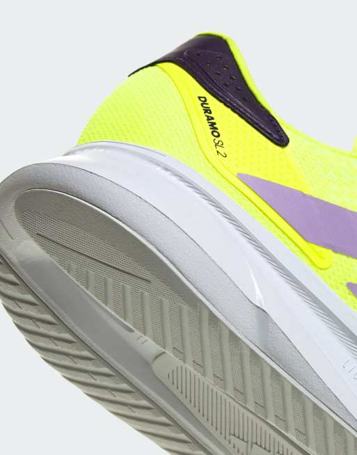 adidas performance Duramo SL 2 running trainers in yellow, 3 of 5