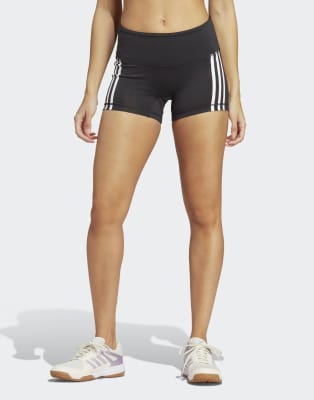 adidas Performance - Enge Shorts in Schwarz/Weiß mit den 3 Streifen