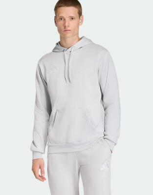 adidas performance Entrada26 hoodie in team light grey / white