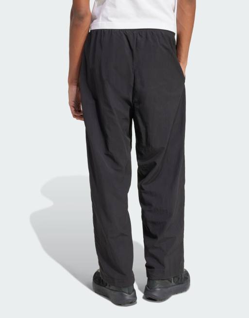 adidas performance Essential small logo woven open hem pant in black / white, 4 of 4