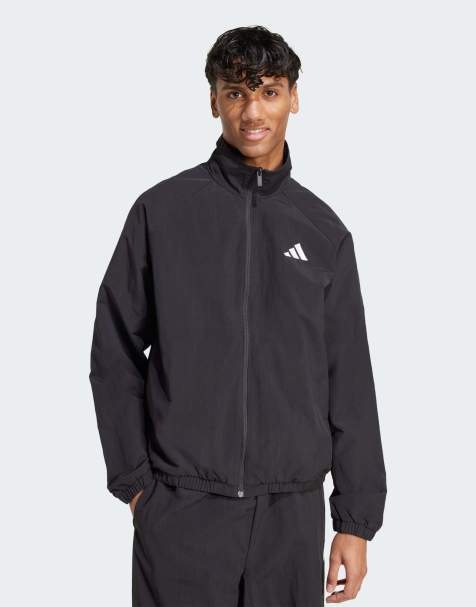 adidas Performance - Essential - Sort/hvid vindjakke med lille logo - view 1