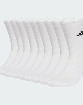 adidas performance - Essentials - 10 Paar gepolsterte Crew-Socken in Weiß / Schwarz