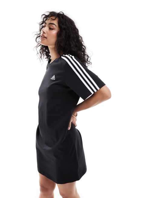 Adidas black t shirt dress best sale