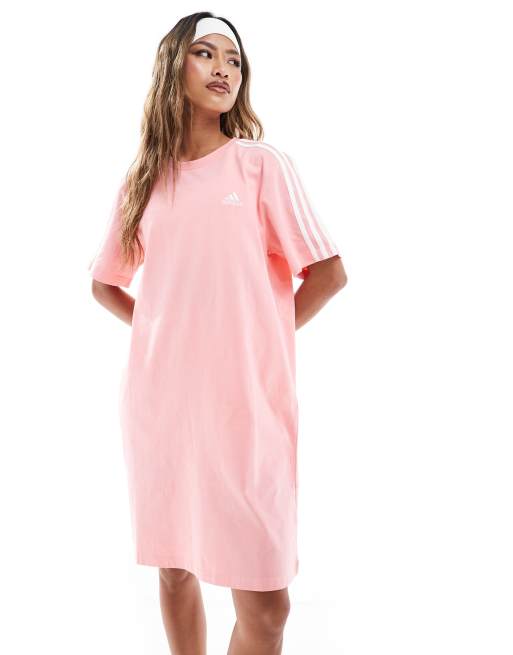 Pink and white adidas dress hotsell