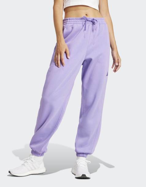 adidas performance Essentials 3-stripes french terry cuffed pants in black / white - view 1