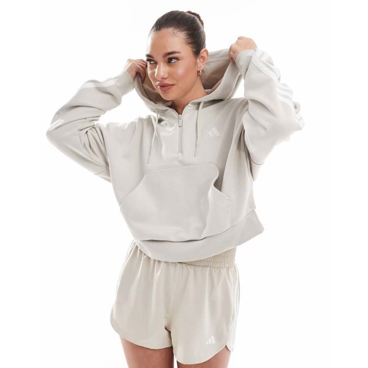 Adidas quarter zip hoodie sale