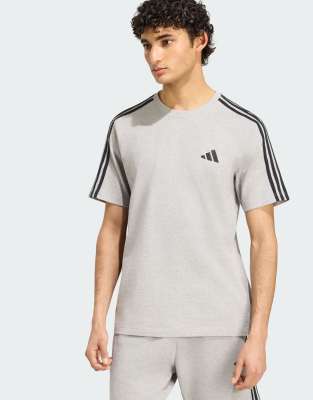 Adidas Uomo Gris T-Shirt Essentials 3-Stripes - Immagine 2