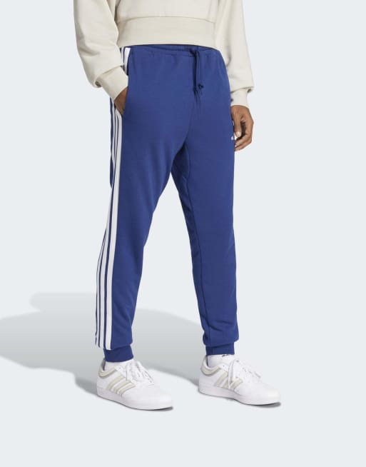 adidas performance - Essentials - Broek van badstof met 3-Stripes in donkerblauw / wit, 2 van 5