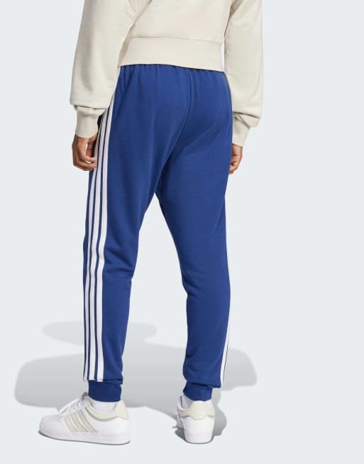adidas performance - Essentials - Broek van badstof met 3-Stripes in donkerblauw / wit, 3 van 5
