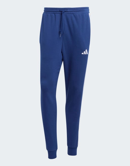 adidas performance - Essentials - Broek van badstof met 3-Stripes in donkerblauw / wit, 4 van 5