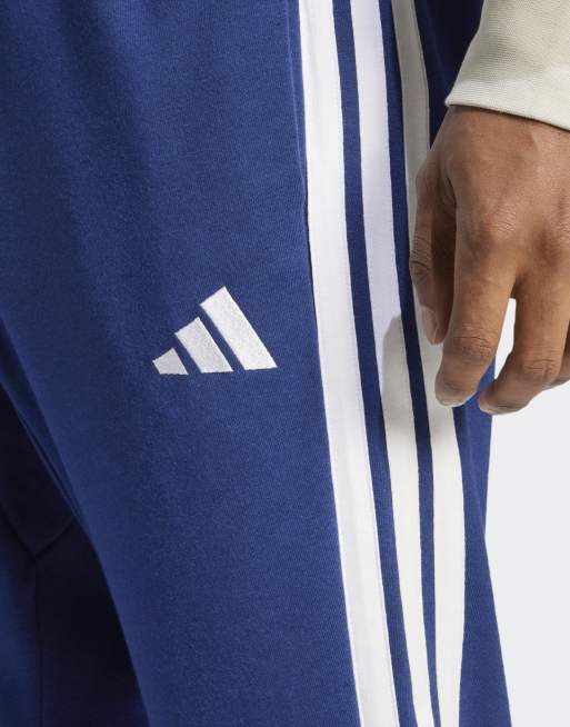 adidas performance - Essentials - Broek van badstof met 3-Stripes in donkerblauw / wit, 5 van 5