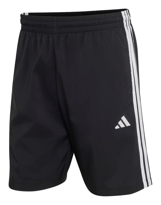 adidas performance - Essentials - Chelsea short met 3-Stripes van licht weefsel in zwart / wit, 5 van 5