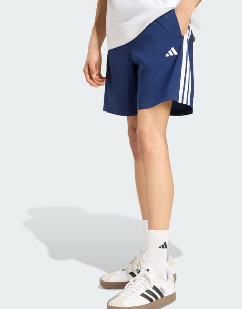 adidas Performance - Essentials - Chelsea - Short tissé léger à 3 bandes - Bleu marine/blanc - view 1