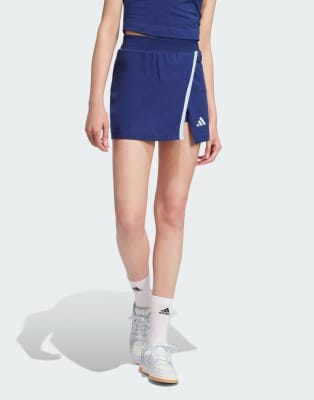 adidas Performance - Essentials - Color Pop - Baumwoll-Skort in Dunkelblau