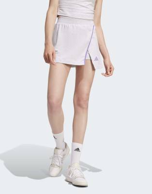 adidas Performance - Essentials - Color-Pop - Baumwoll-Skort in meliertem Hellgrau