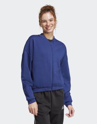 adidas Performance - Essentials Contemporary - Bomberjacke in Dunkelblau mit Logo