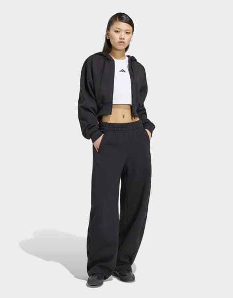 adidas performance - Essentials Contemporary - Pantaloni bombati neri in pile - view 1