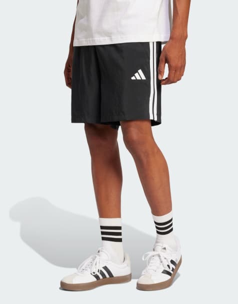 adidas Performance Essentials – Czarno-białe szorty z 3 paskami - view 1