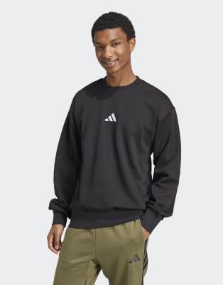 Performance - Essentials - Feelcozy - Fleece-Sweatshirt in Schwarz / Weiß Schwarz 4XL