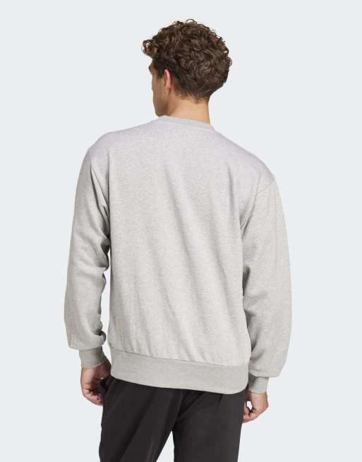 adidas Performance - Essentials Feelcozy - Sweat en polaire - Gris moyen chiné et noir, 4 de 5