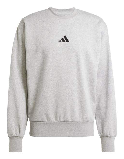 adidas Performance - Essentials Feelcozy - Sweat en polaire - Gris moyen chiné et noir, 5 de 5