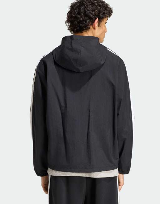 adidas Performance - Essentials - Geweven windjack met 3-Stripes in zwart en wit, 3 van 4