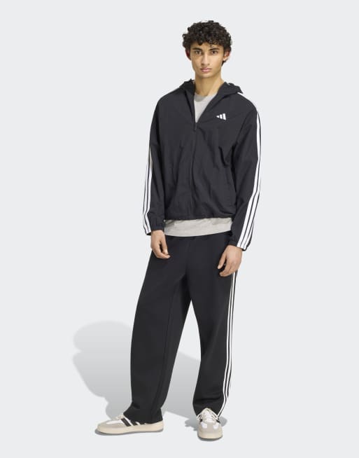 adidas Performance - Essentials - Geweven windjack met 3-Stripes in zwart en wit, 4 van 4