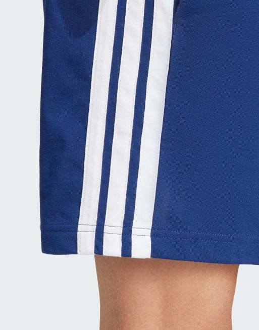adidas Performance – Essentials – Mörkblå och vita jersey-shorts med 3 ränder, 7 tum, 4 av 4