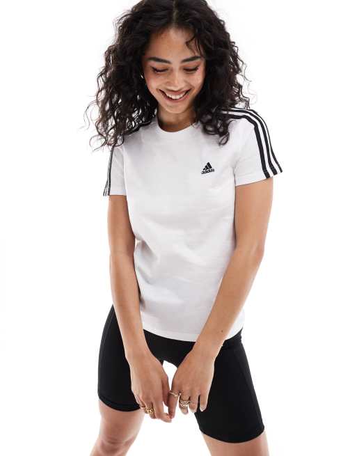 Adidas black and white t shirt women's online