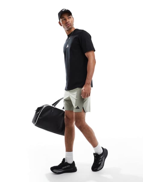 adidas Performance essentials small logo single jersey tee in black - view 1