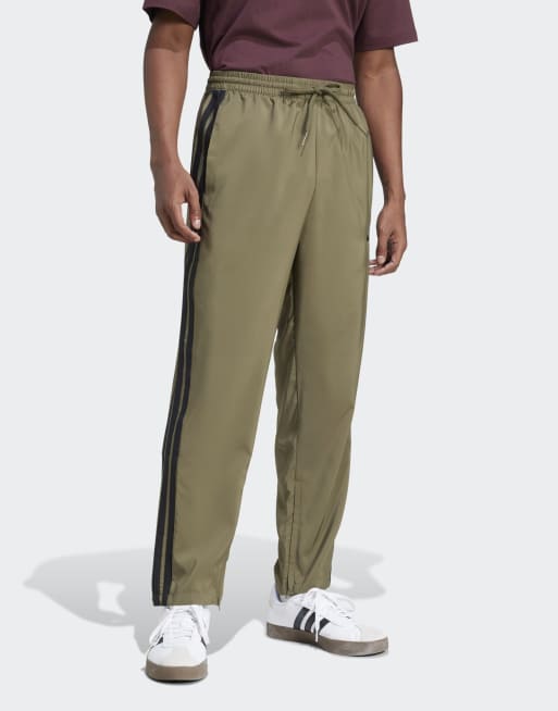 adidas performance - Essentials - Stanford broek met 3-Stripes en open zoom in olive strata / zwart