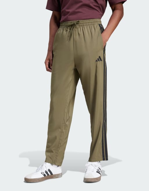 adidas performance - Essentials - Stanford broek met 3-Stripes en open zoom in olive strata / zwart, 2 van 4