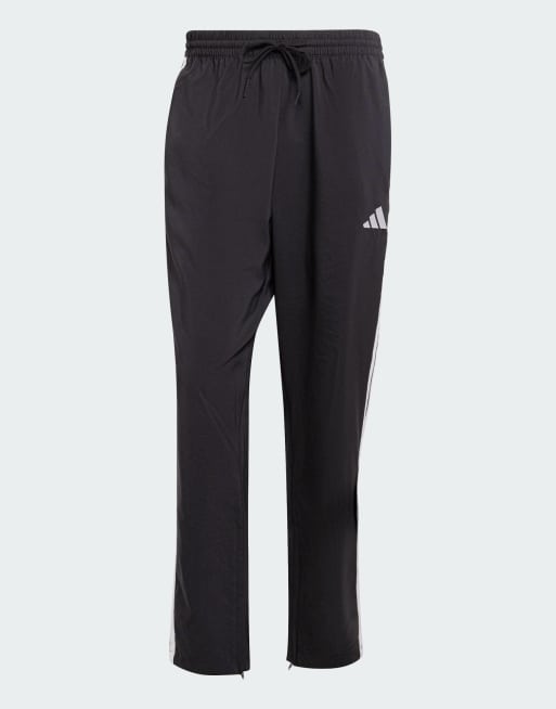 adidas Performance - Essentials- Stanford - Pantalon à 3 bandes avec ourlets ouverts - Noir et blanc, 3 de 4