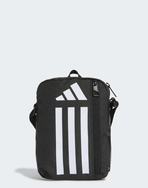 adidas Performance – Essentials – Svart och vit träningsväska med axelband