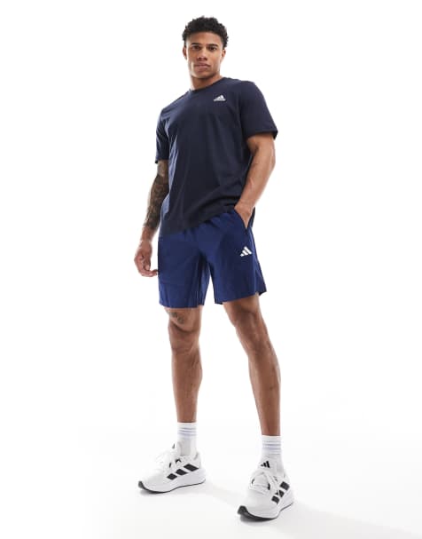 adidas Performance – Essentials – T-Shirt aus Single-Jersey in Blau mit kleiner Logostickerei - view 1