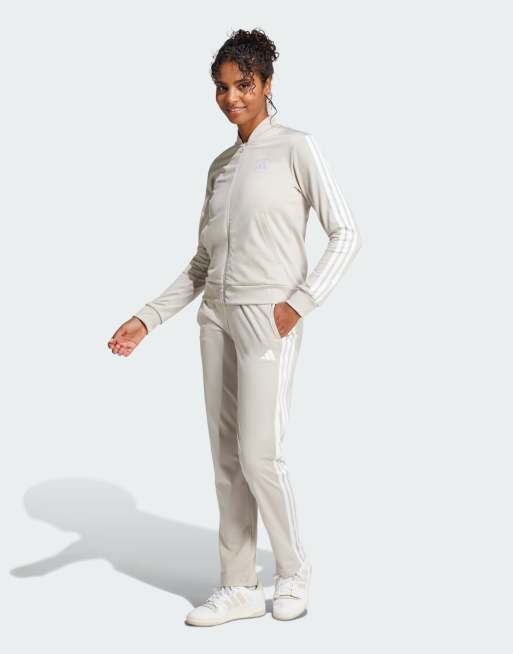 adidas performance - Essentials - Trainingspak met 3-Stripes in beige