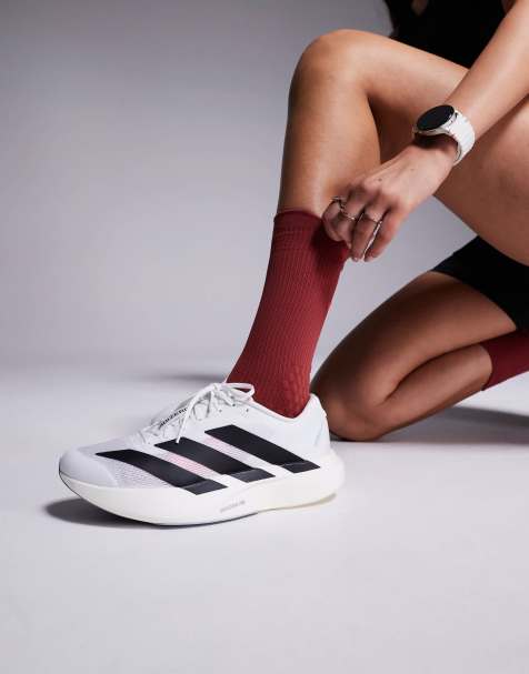 adidas Performance Evo Adizero SL sneakers in white and black - view 1