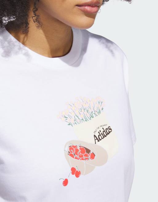 adidas performance - Farmers - T-shirt con grafica di mercato bianca, 2 di 4