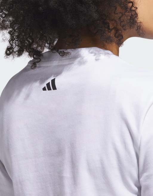 adidas performance - Farmers - T-shirt con grafica di mercato bianca, 3 di 4