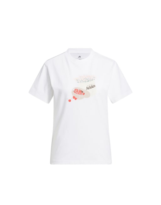 adidas performance - Farmers - T-shirt con grafica di mercato bianca, 4 di 4