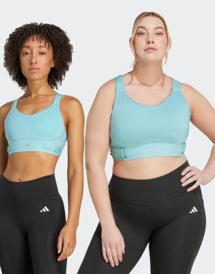 adidas Performance - Fastimpact Luxe Run - Sport-BH in Mintgrün mit hoher Stützfunktion