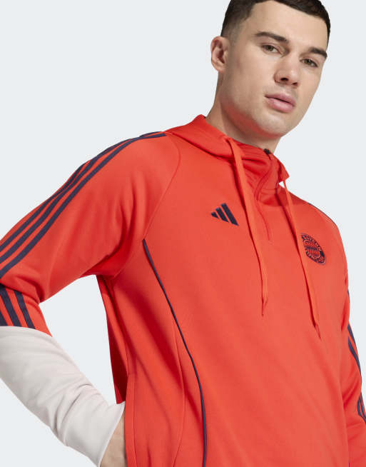 adidas Performance – Fc Bayern 25/26 – Czerwona bluza z kapturem, 2 z 4