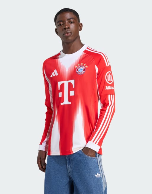 adidas Performance - FC Bayern 25/26 Home - Rød langærmet fodboldtrøje