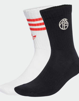 adidas Performance - FC Bayern - 2er Pack Socken in Schwarz/Weiß