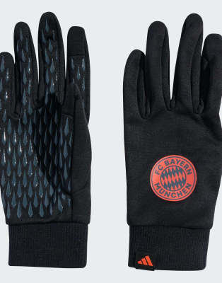 adidas Performance - FC Bayern - Feldspieler-Handschuhe in Schwarz/Easy-Koralle
