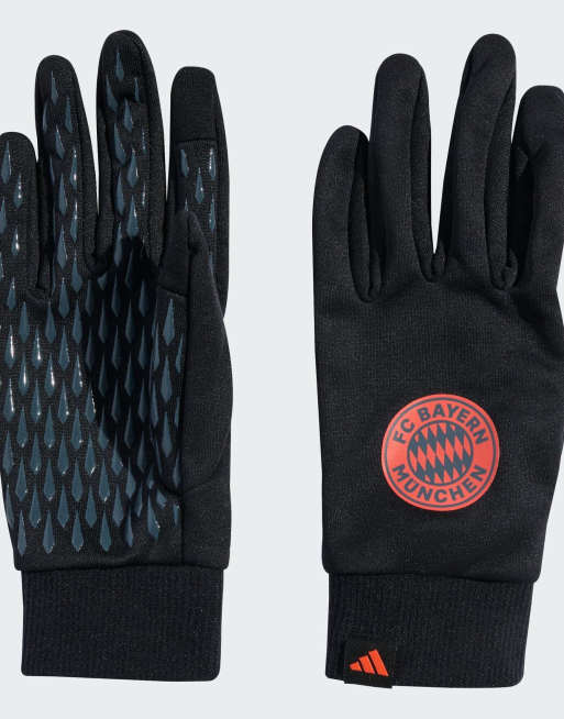 adidas Performance – FC Bayern – Feldspieler-Handschuhe in Schwarz/Easy-Koralle
