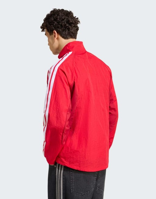 adidas performance Fc bayern muenchen home anthem jacket in better scarlet / team victory, 2 of 4